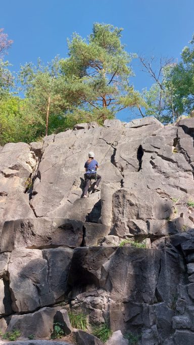 Teamtraining am Felsen